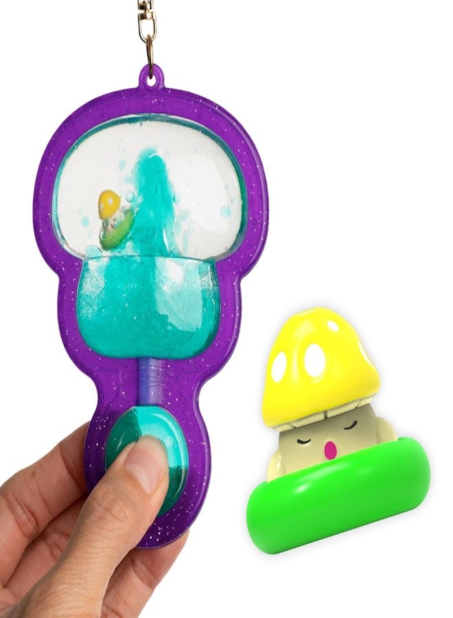 Sky Castle Goonameez, Hand-Held Sensory Toy with Floating Characters, Mesmerizing Water Mix Fidget Toy - Collect All 6 Unique Shapes for Squishy Fun, Perfect Travel Toy! (Funguy) - Image 1